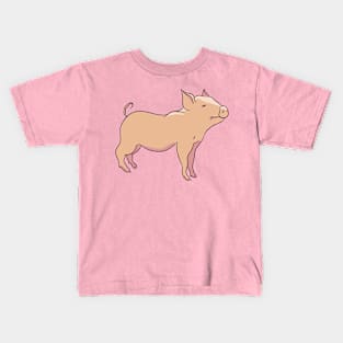 Pig stands smiling. She is the symbol of 2019 Kids T-Shirt